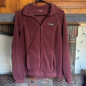 Columbia Maroon Full-Zip Jacket
